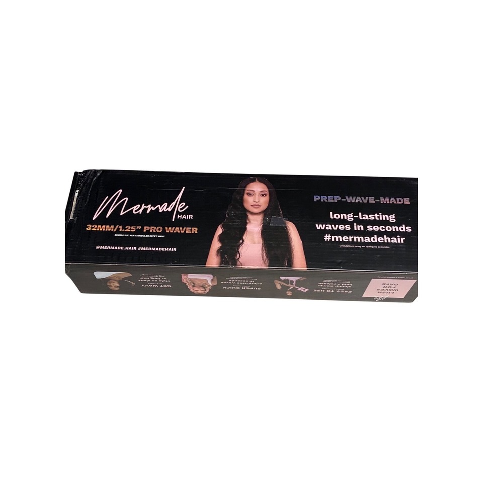 Mermade Hair 32mm 1.25" Pro Waver Triple Barrel Curling Iron in Black